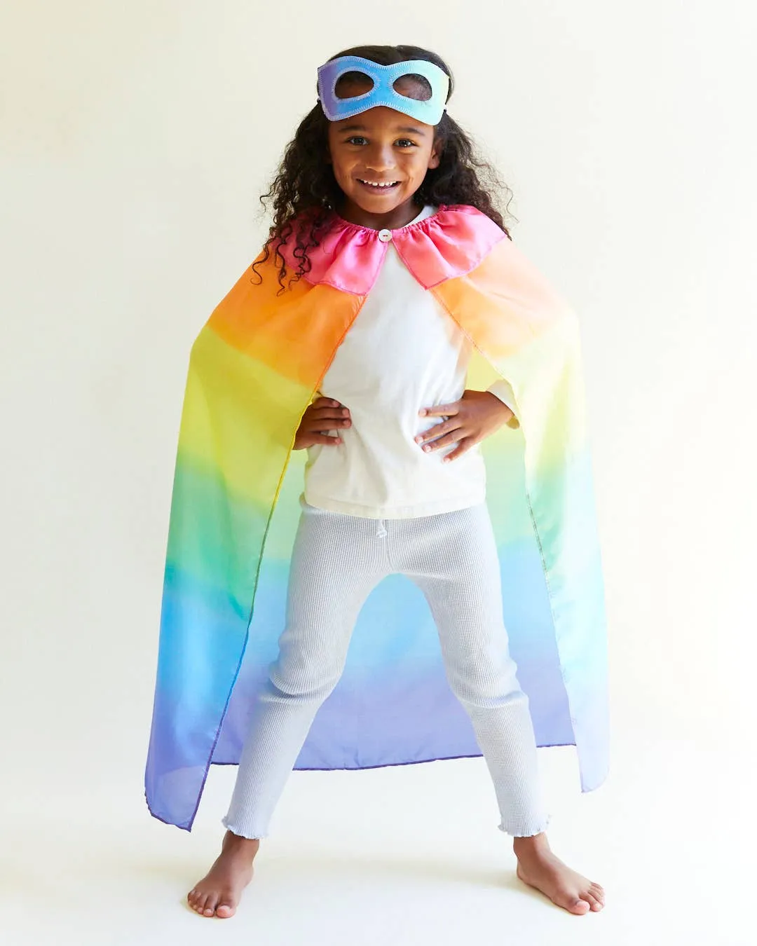 100% Silk Capes for Dress - Rainbow