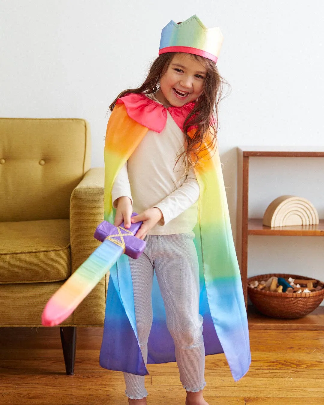 100% Silk Capes for Dress - Rainbow