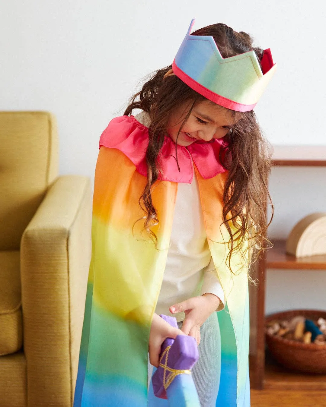 100% Silk Capes for Dress - Rainbow