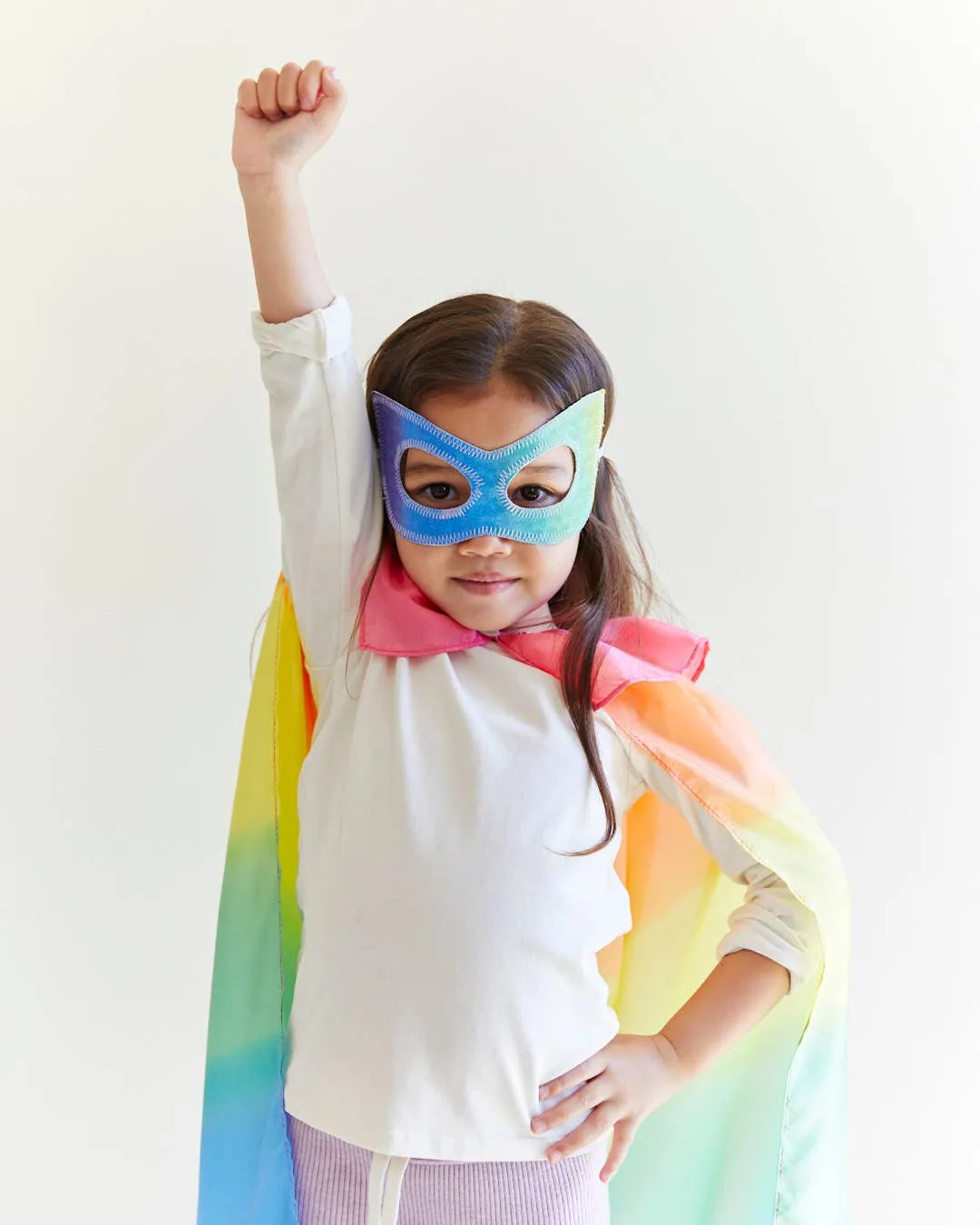 100% Silk Capes for Dress - Rainbow