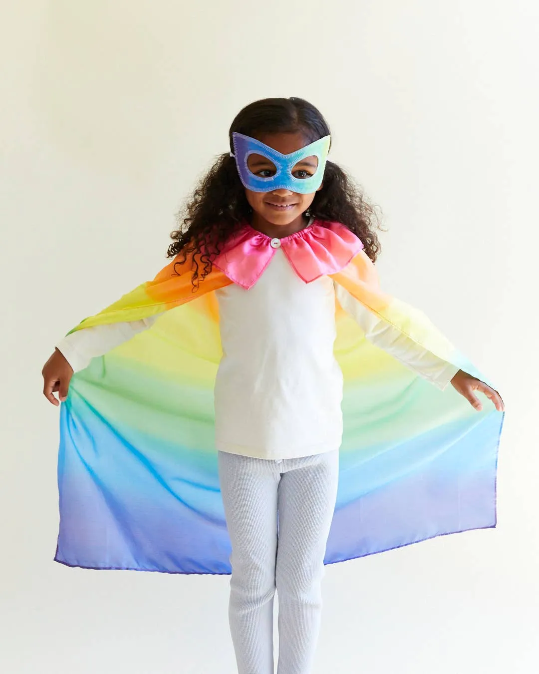 100% Silk Capes for Dress - Rainbow