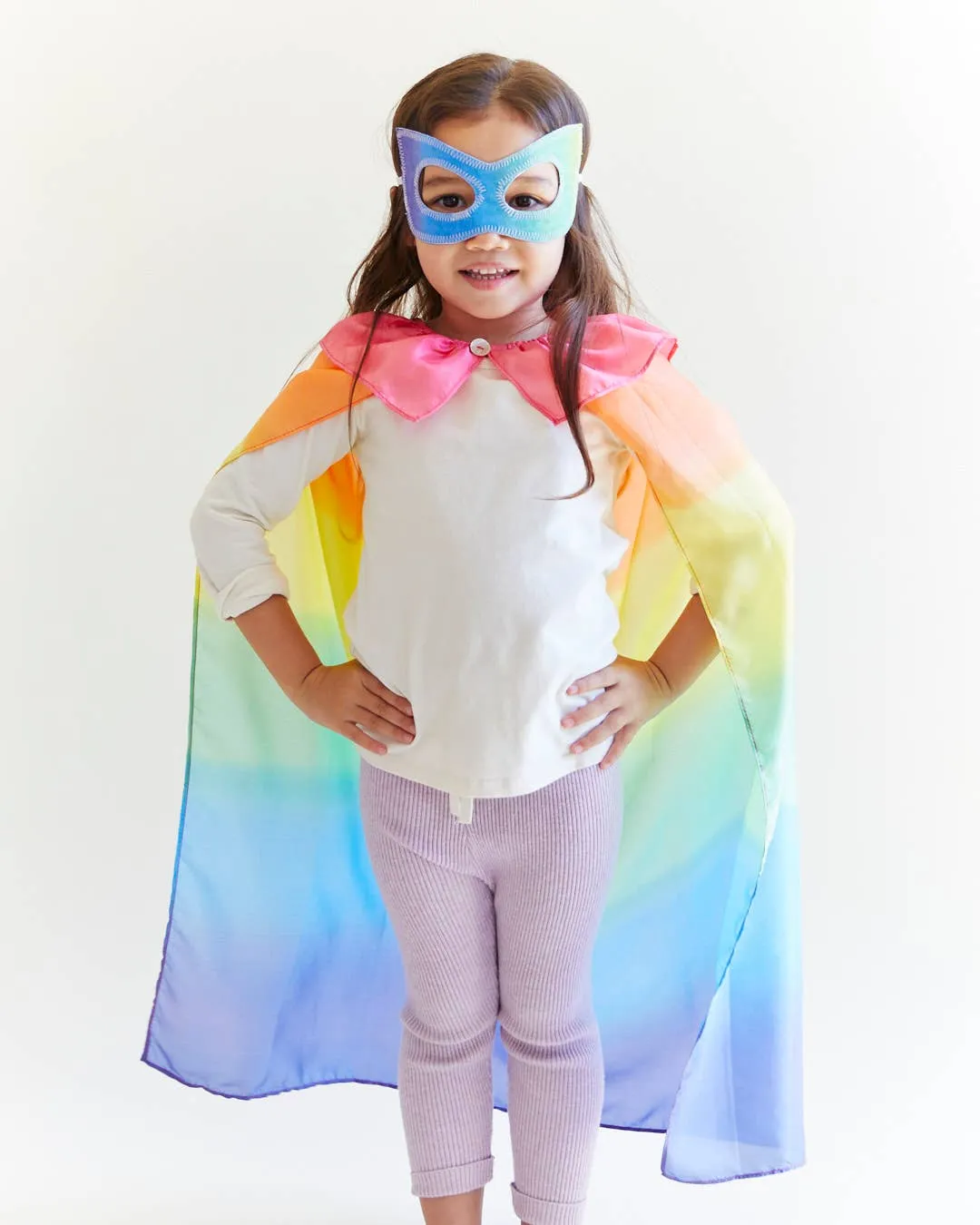 100% Silk Capes for Dress - Rainbow