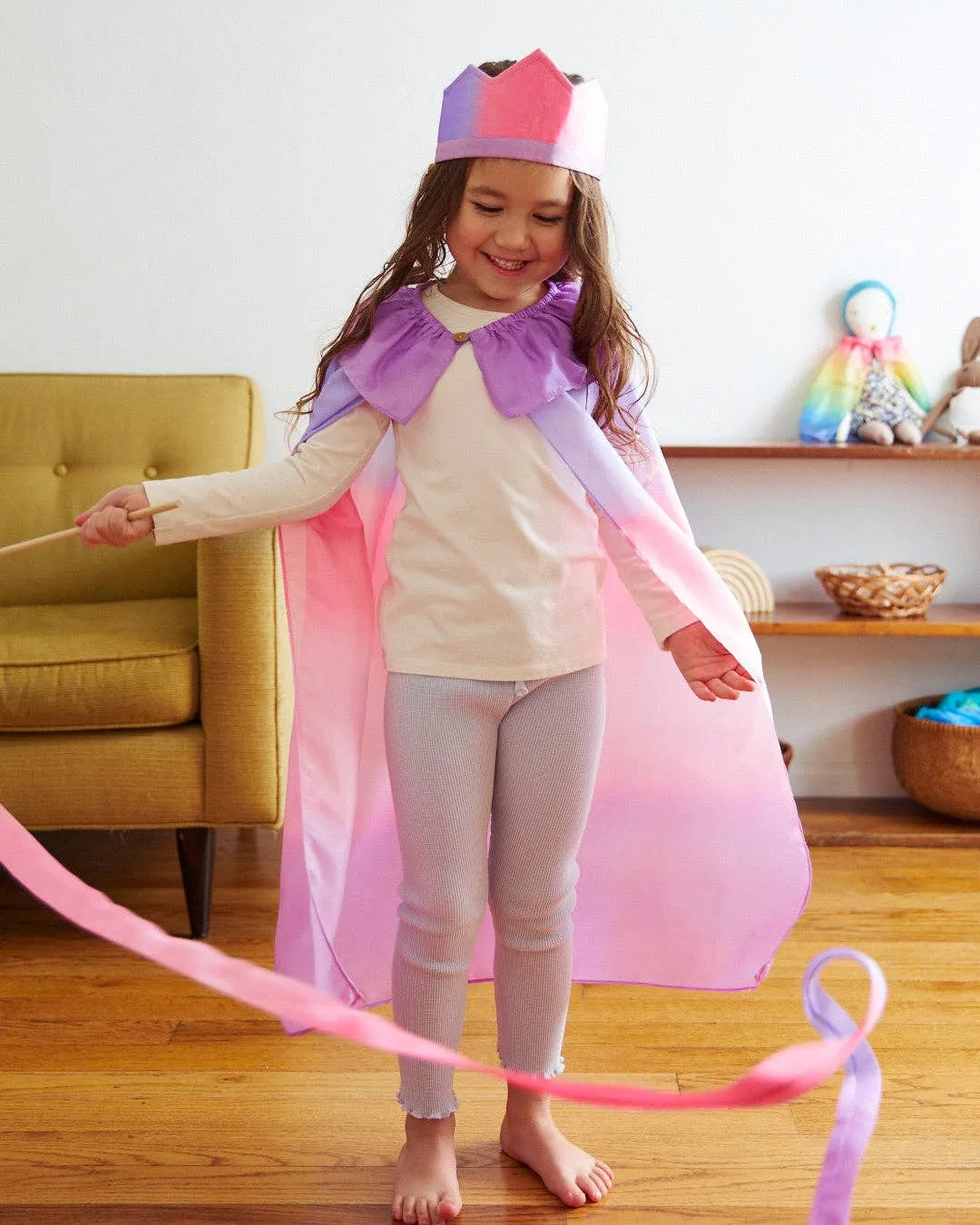 100% Silk Capes for Dress - Rainbow