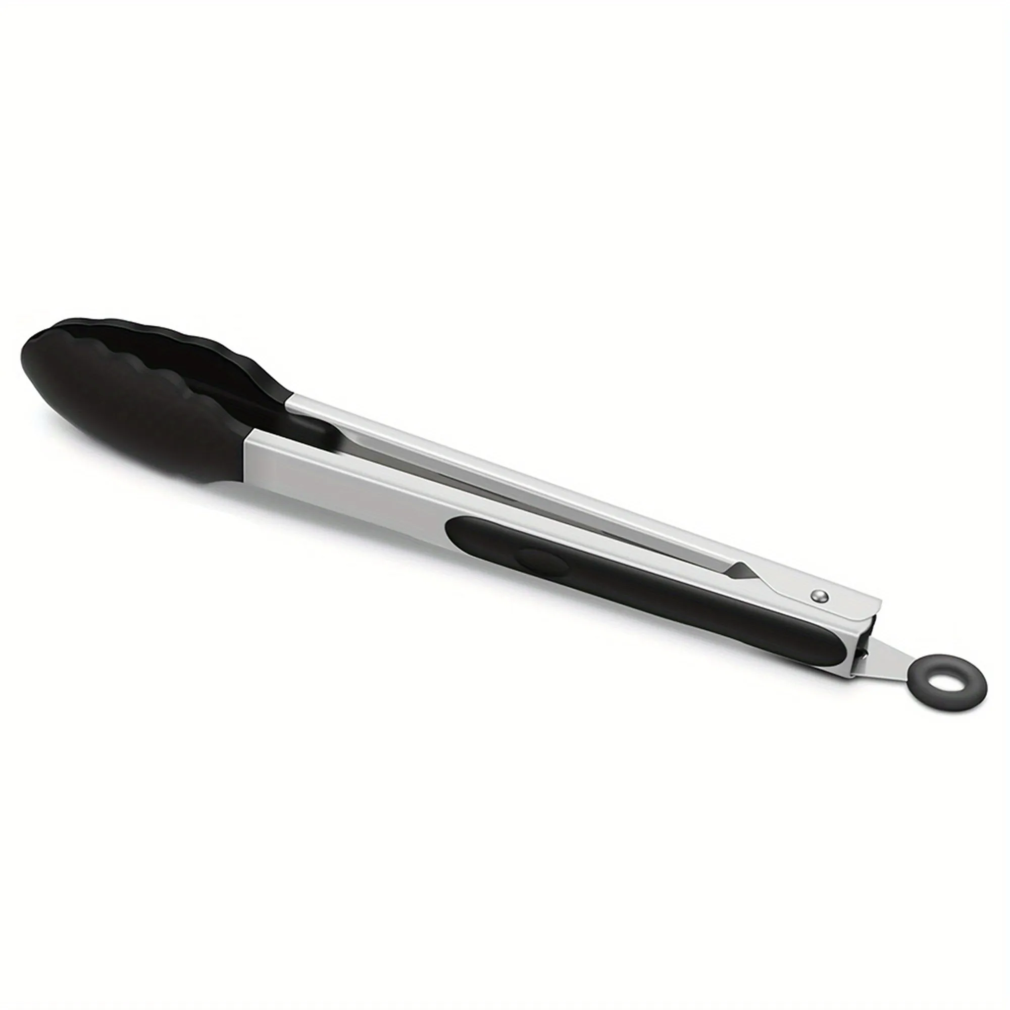 1/3pcs Kitchen Tongs With Silicone Tips, Stainless Steel BBQ Cooking Grilling Locking Food Tongs, 7-Inch, 9-Inch & 12-Inch