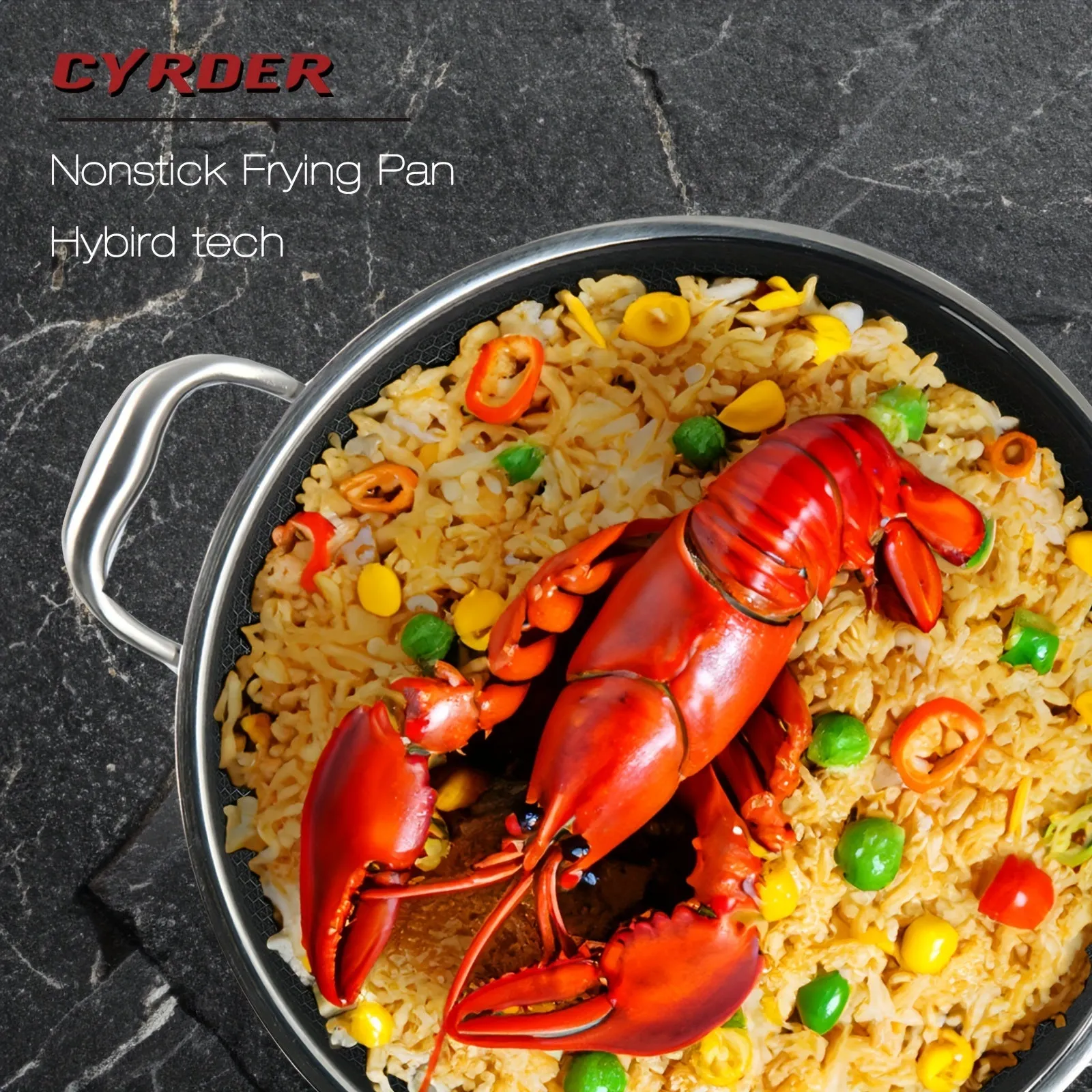 1pc Stainless Steel Non-Stick Wok Pan - Effortless Cooking with Lid & Dual Handles - PFOA Free, Dishwasher Safe - Perfect for Wokking, Toasting, Roasting & Stewing - Premium Kitchen Utensil for Hassle-Free Meals