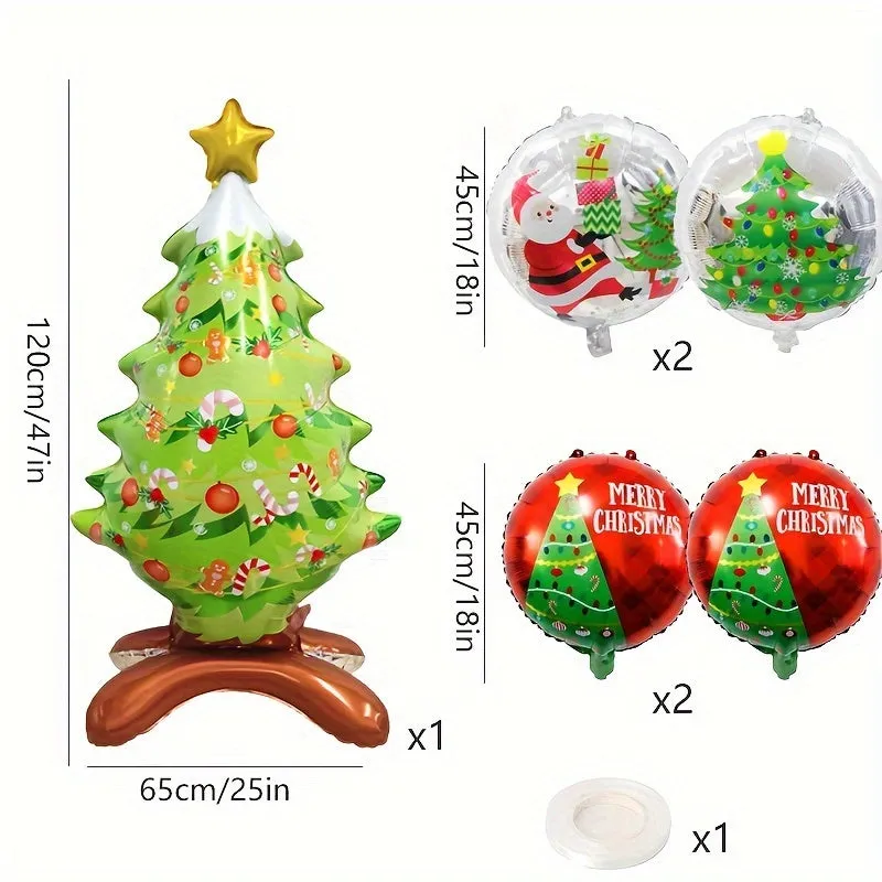 1pc/2pcs Christmas Extra-large Snowman Aluminum Film Balloons, Christmas Party Decoration Supplies, Christmas Balloon Decoration, Outdoor Atmosphere Decoration, Christmas Decoration