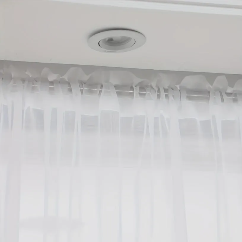 1pcs/set Pure Colour Sheer Voile Window Treatment With Rod Pocket Curtain Panels Suitable For Use In Kitchens, Bedrooms, And Living Rooms (white 52x84)