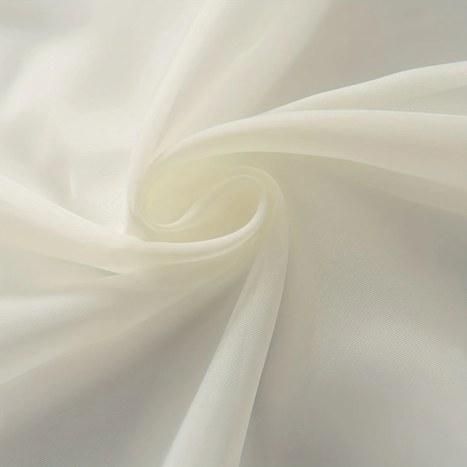 1pcs/set Pure Colour Sheer Voile Window Treatment With Rod Pocket Curtain Panels Suitable For Use In Kitchens, Bedrooms, And Living Rooms (white 52x84)