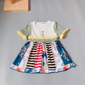 2016 Summer Girls dress clothes ruffles Dress