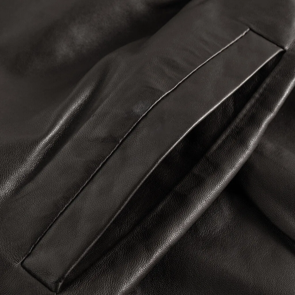 A-shape Doria skirt in soft leather quality / 51130 - Chocolate