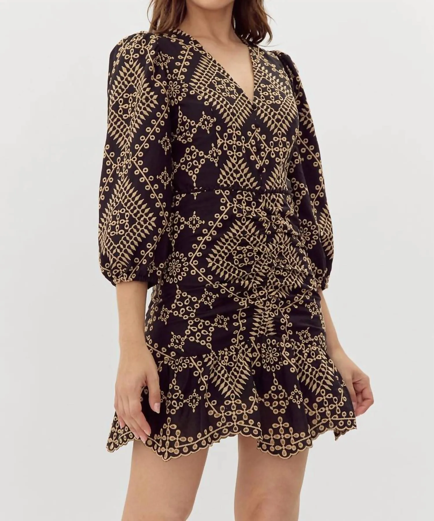 Adelyn Rae - Poppy Embroidered Mini Dress