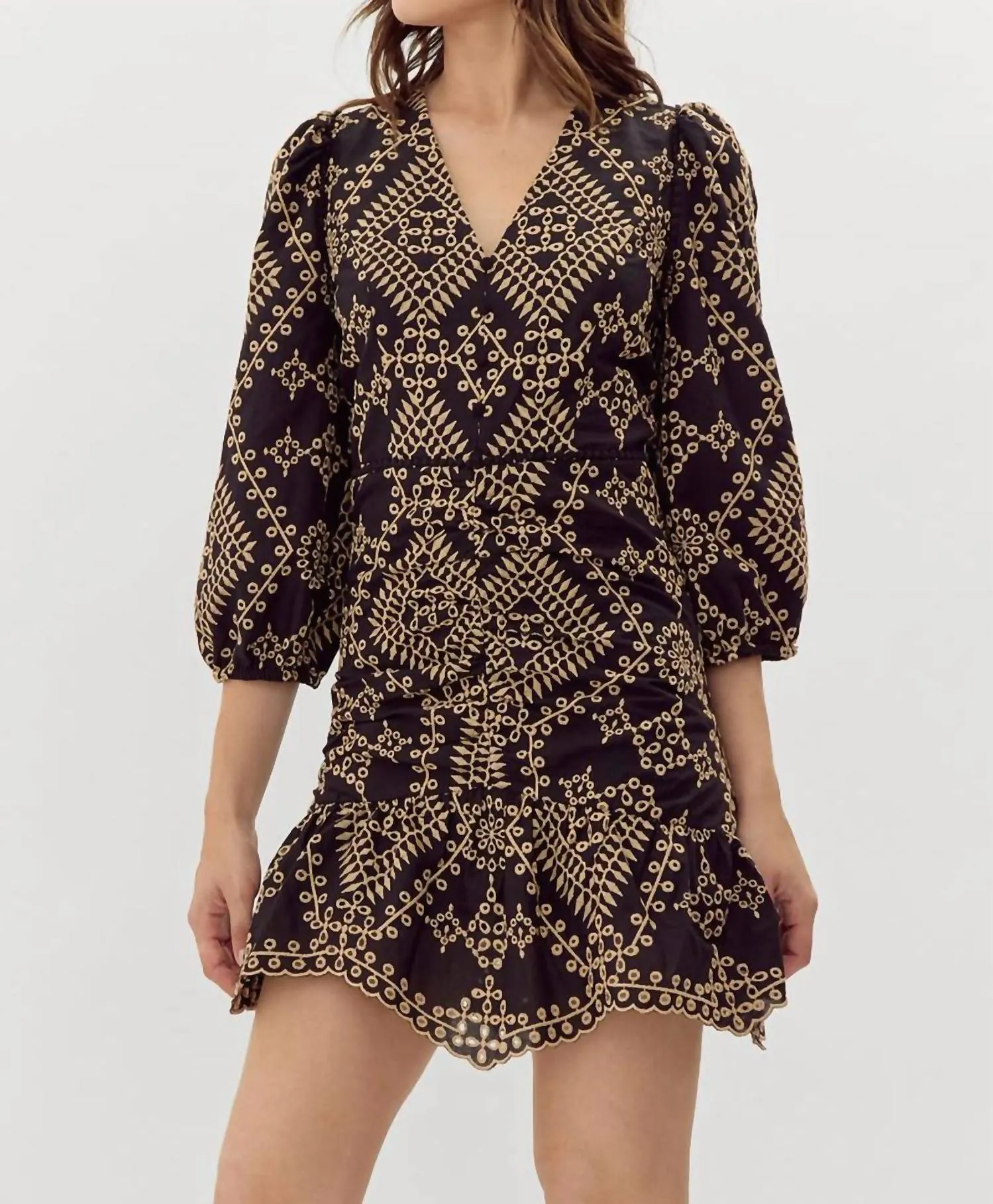 Adelyn Rae - Poppy Embroidered Mini Dress