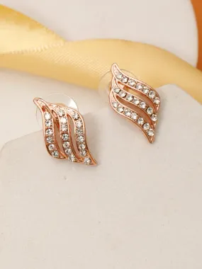 Beauty Rose Gold Stud Earrings
