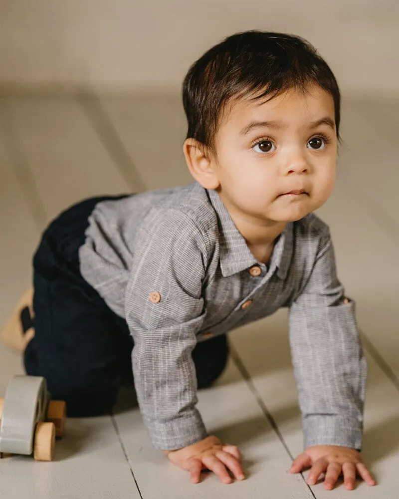Bebe - Liam Shirt Bodysuit Navy Stripe