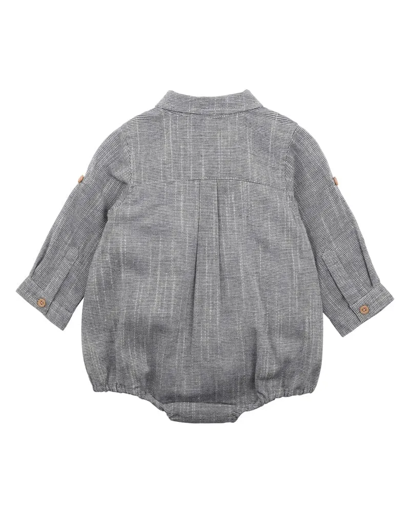 Bebe - Liam Shirt Bodysuit Navy Stripe