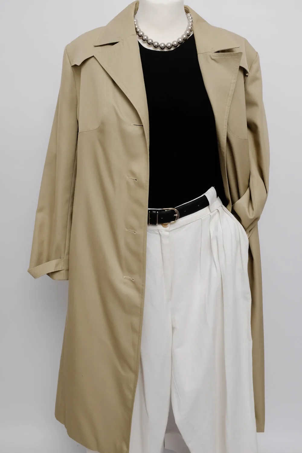 BEIGE CLASSY 1960 VINTAGE TRENCH COAT
