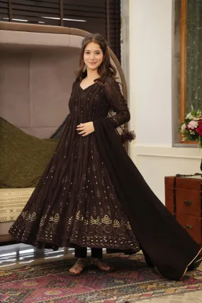 Bestti Black Heavy Designer Western Pair With Dupatta Set