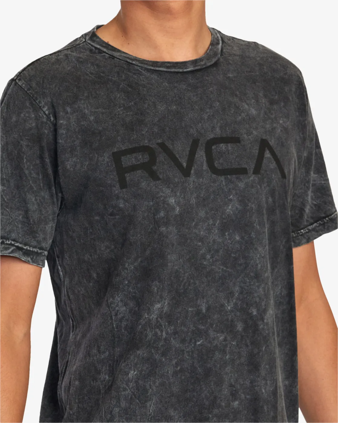 Big RVCA Tie-Dyed Tee - Black Shock Wash