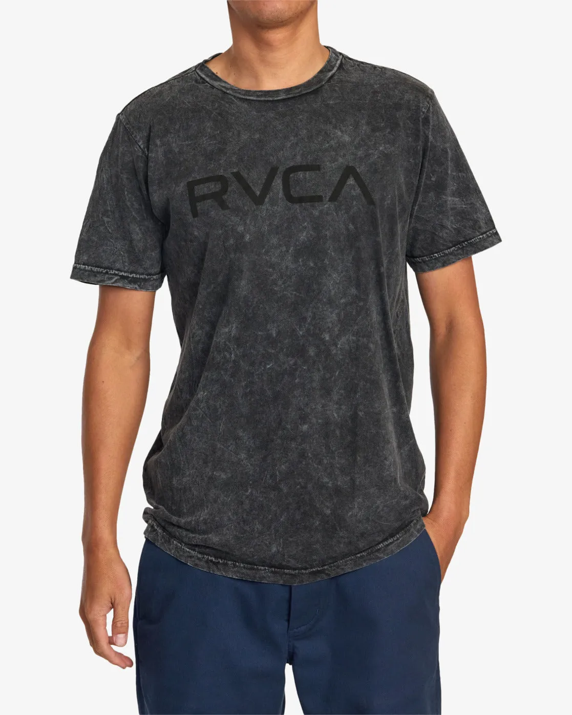 Big RVCA Tie-Dyed Tee - Black Shock Wash