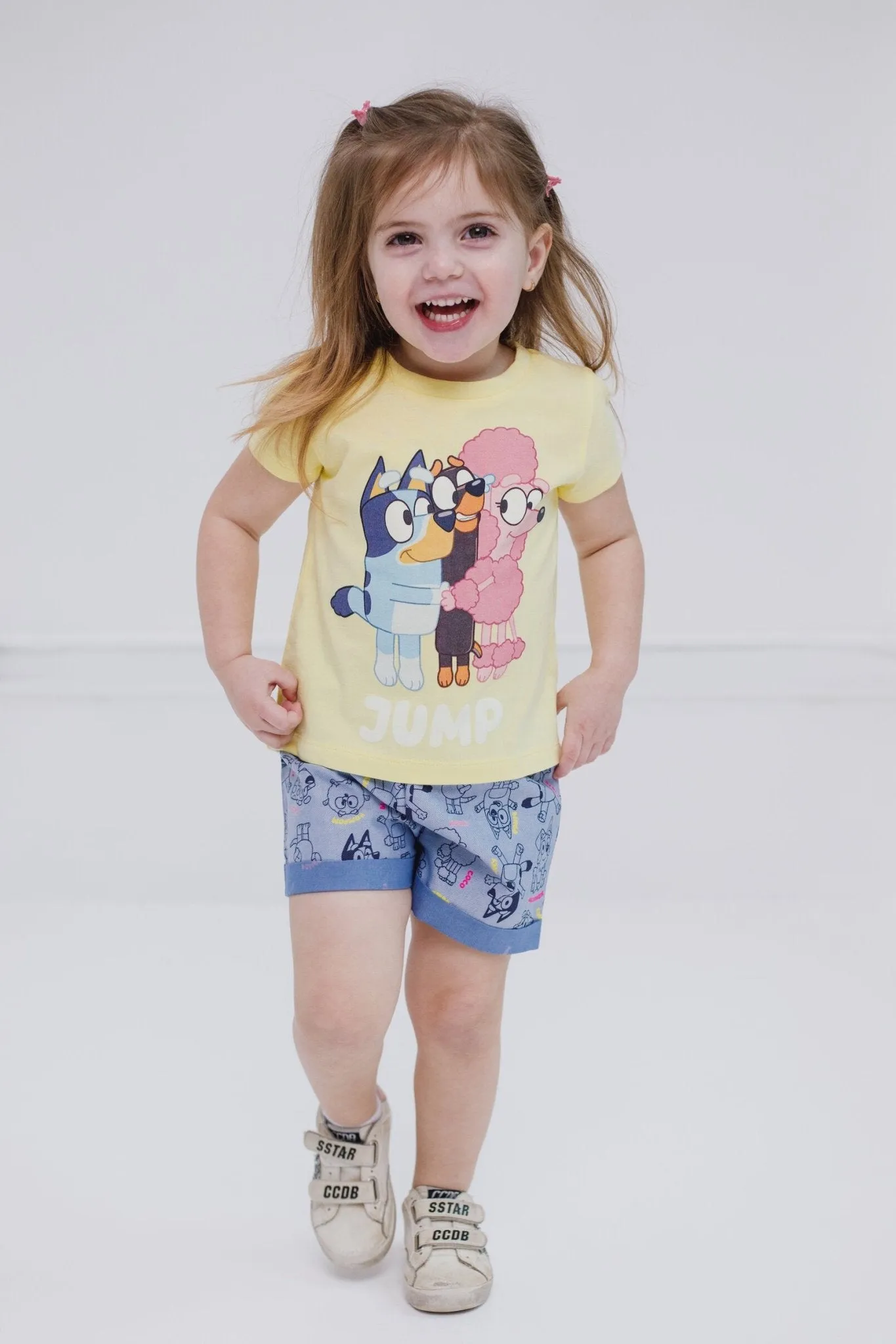 Bluey T-Shirt and Chambray Shorts Outfit Set