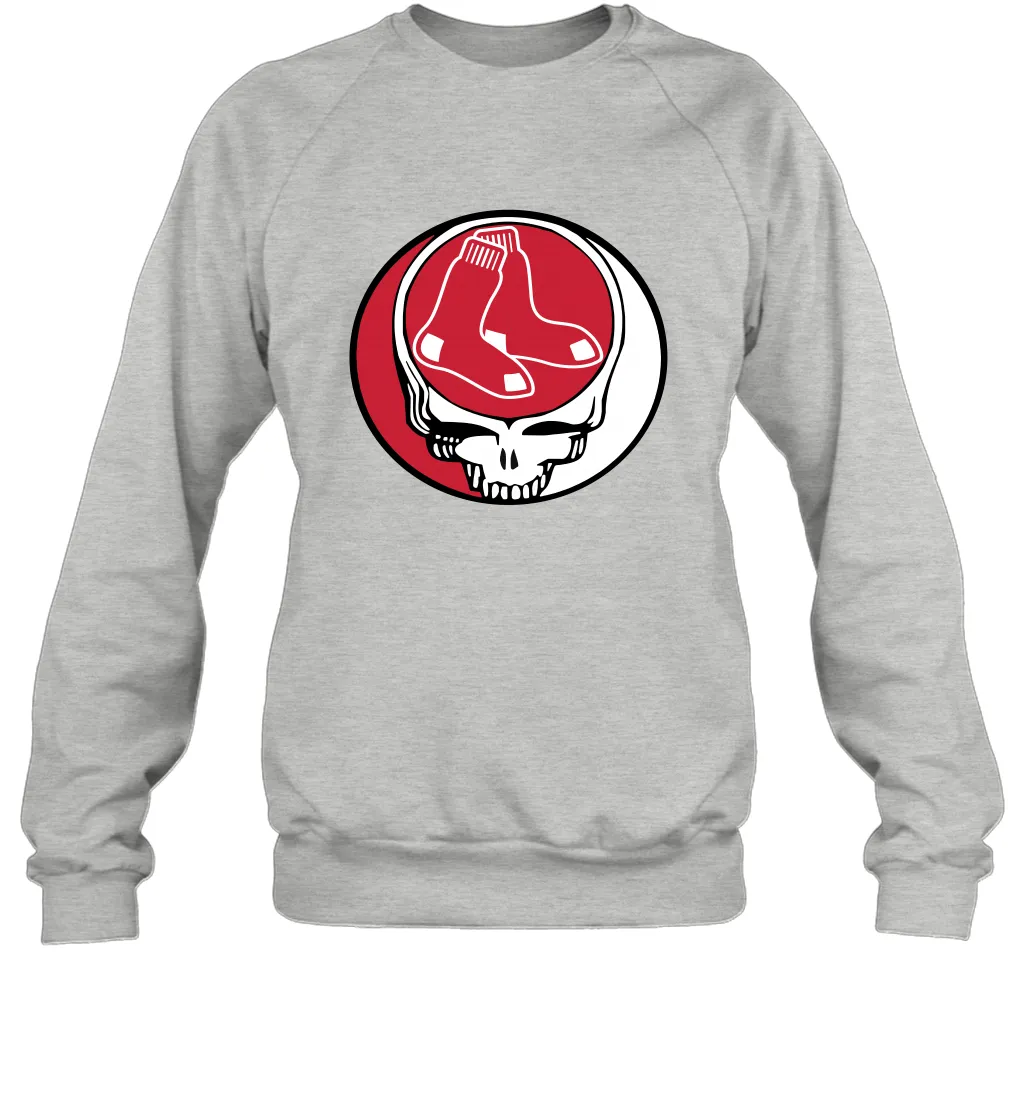 Boston Red Sox Grateful Dead Steal Your Face Baseball Adult Sweatshirt