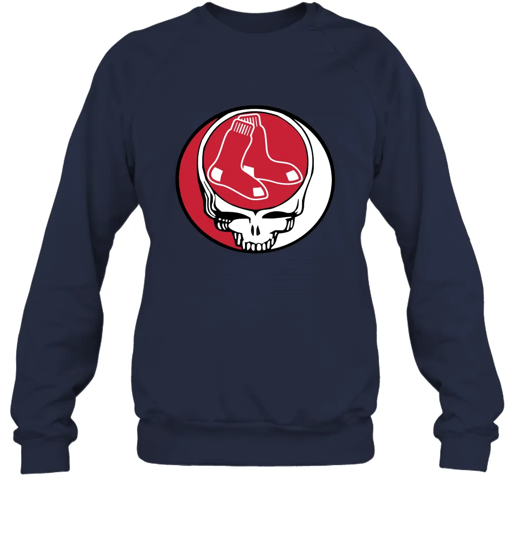 Boston Red Sox Grateful Dead Steal Your Face Baseball Adult Sweatshirt