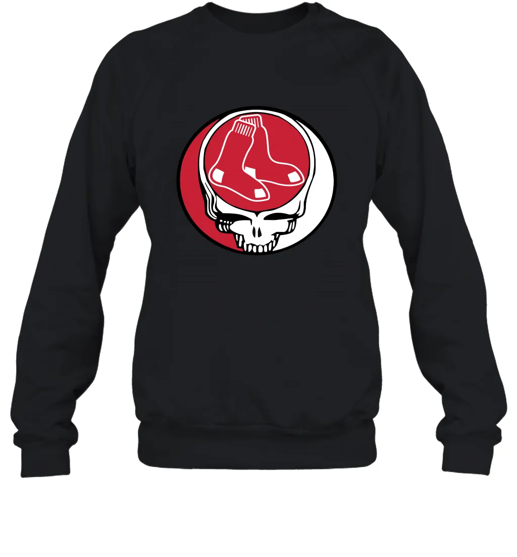 Boston Red Sox Grateful Dead Steal Your Face Baseball Adult Sweatshirt
