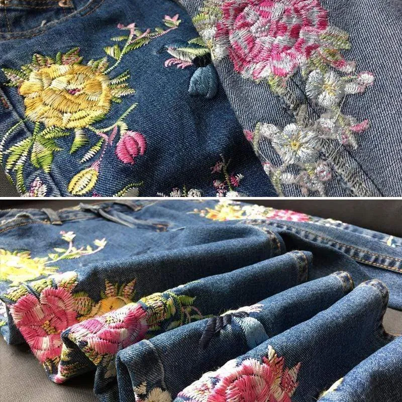 Brigitte Floral Blue Jeans