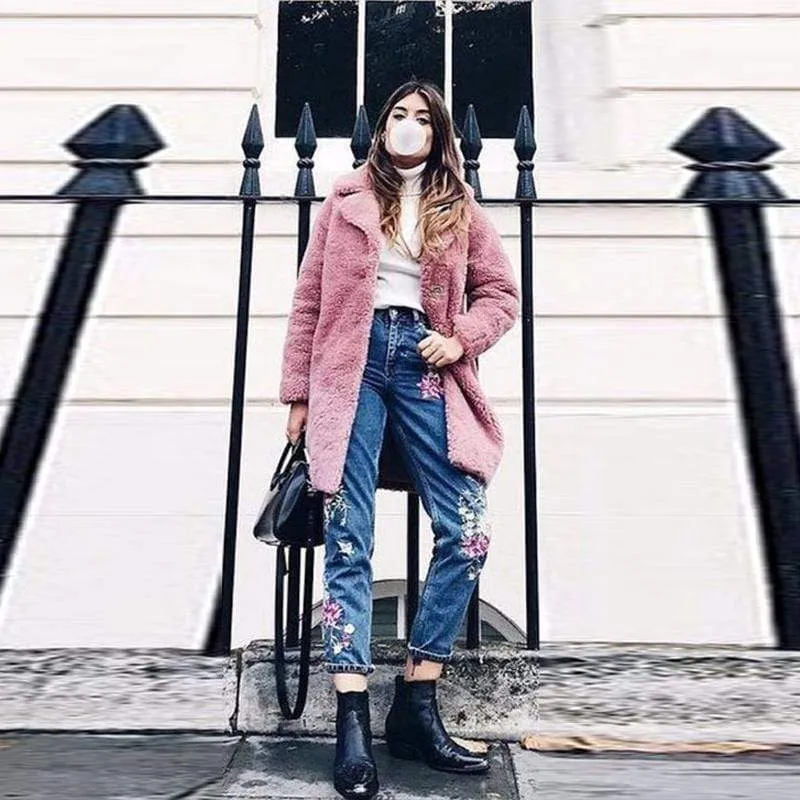 Brigitte Floral Blue Jeans