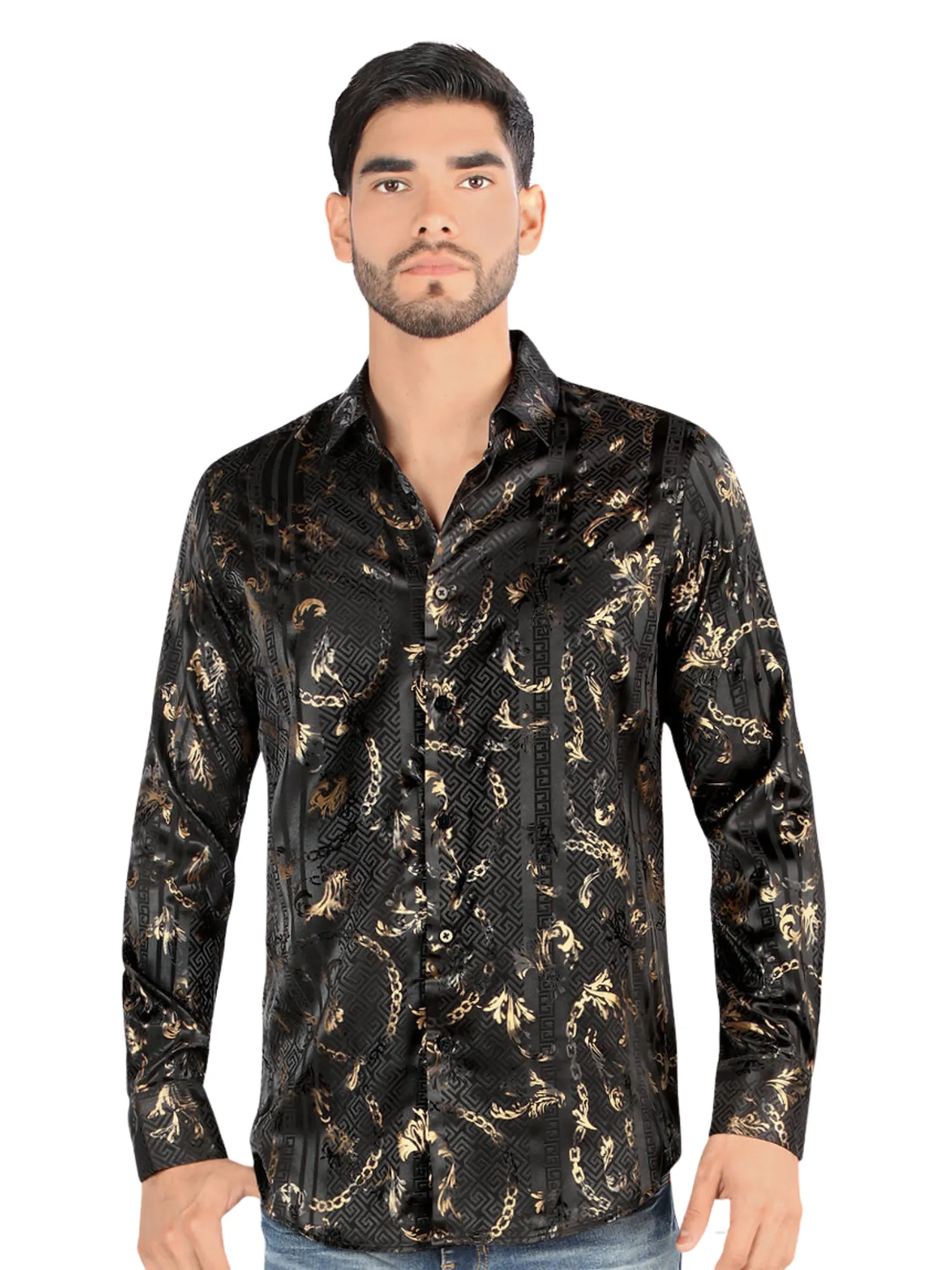 Camisa Casual Manga Larga Estampada para Hombre 'Montero' - ID: 3303
