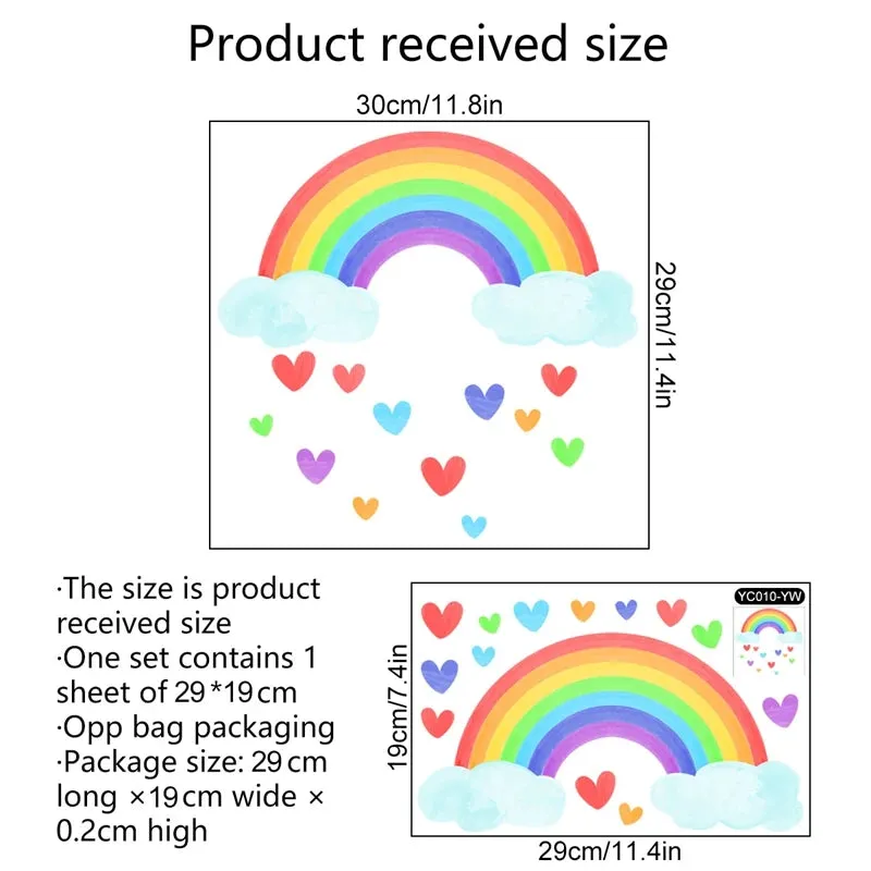 Cartoon Rainbow Luminous 3D DIY Wall Stickers