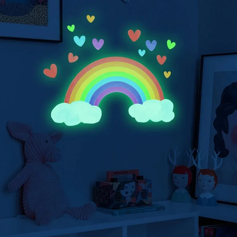 Cartoon Rainbow Luminous 3D DIY Wall Stickers