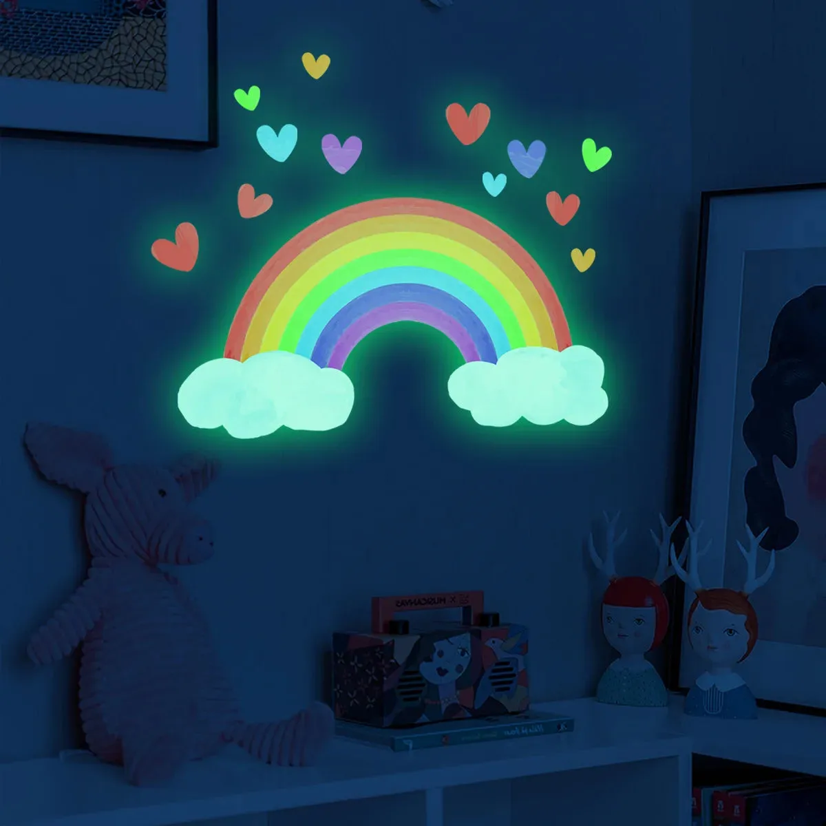 Cartoon Rainbow Luminous 3D DIY Wall Stickers