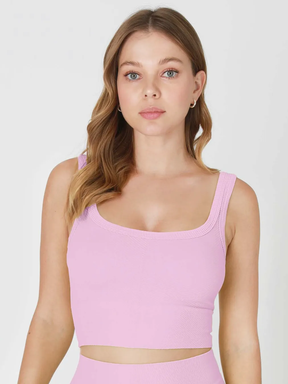 Chevron Ribbed Crop Top