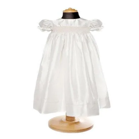 Christening Dress - Silk Smocked