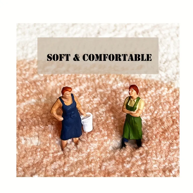 Christmas Bath Mat Set of Soft Microfiber, Non-Slip, Absorbent, Knit Fabric Santa Claus Design for Bedroom and Bathroom - 1000gsm