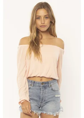 Coastal LS Knit Top - Petal Pink
