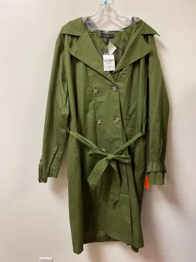 Coat Trench Coat By Forever 21 In Green, Size: 3x