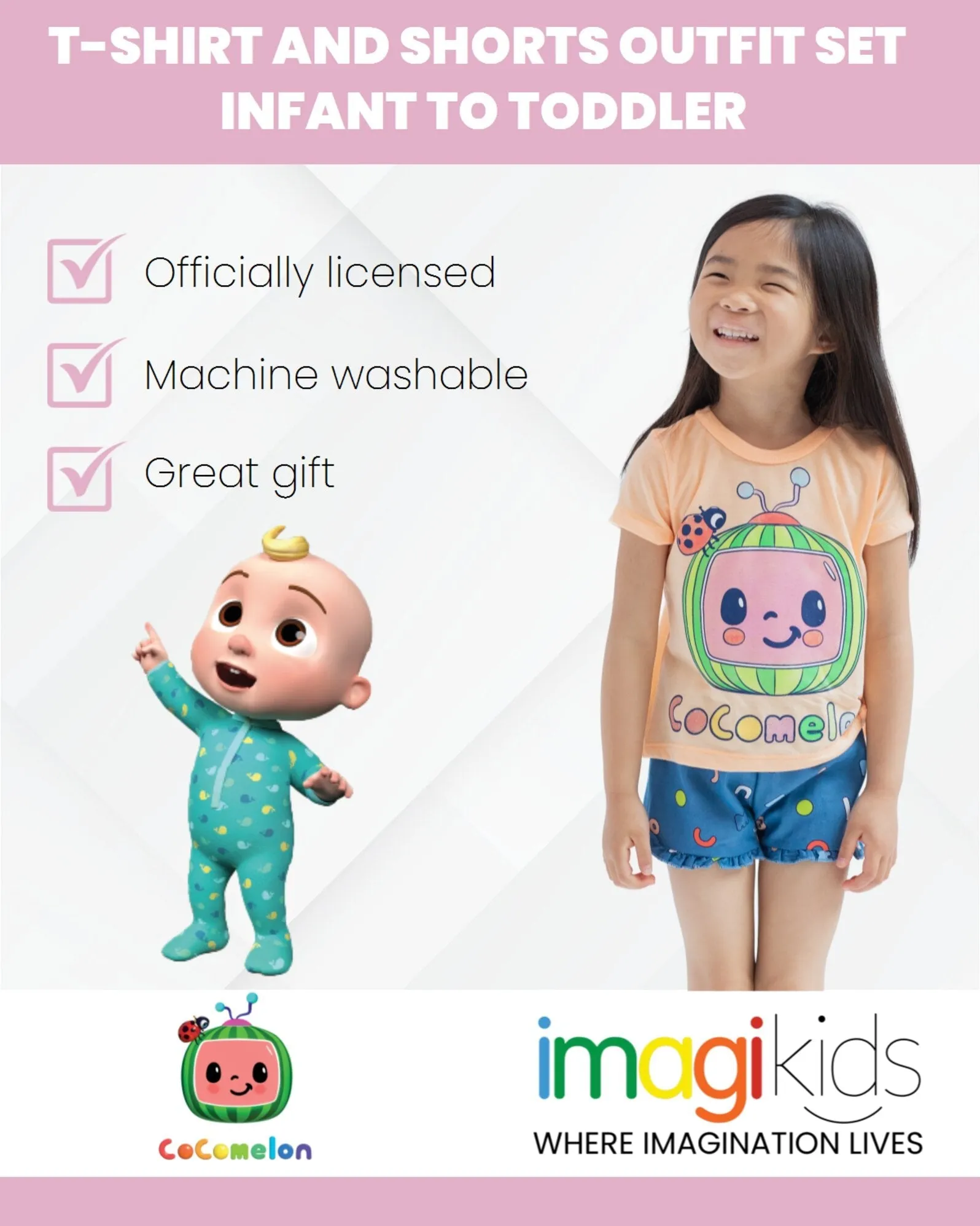 CoComelon Cocomelon JJ T-Shirt and Shorts Outfit Set