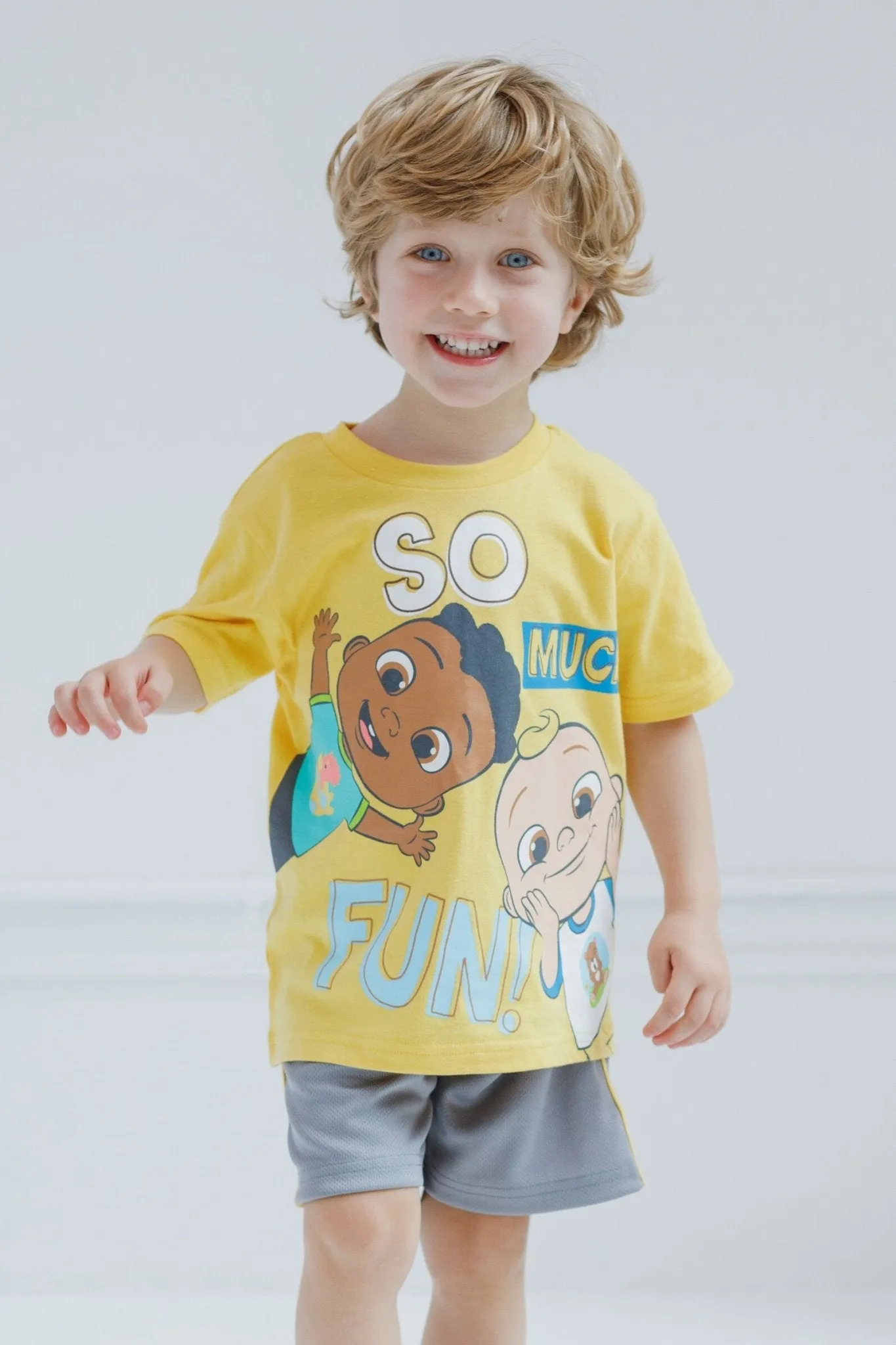 CoComelon T-Shirt and Athletic Mesh Shorts Outfit Set