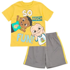 CoComelon T-Shirt and Athletic Mesh Shorts Outfit Set