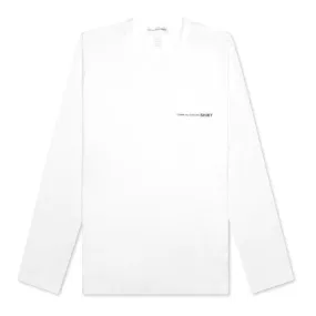COMME des GARÇONS SHIRT Logo Long Sleeve - White