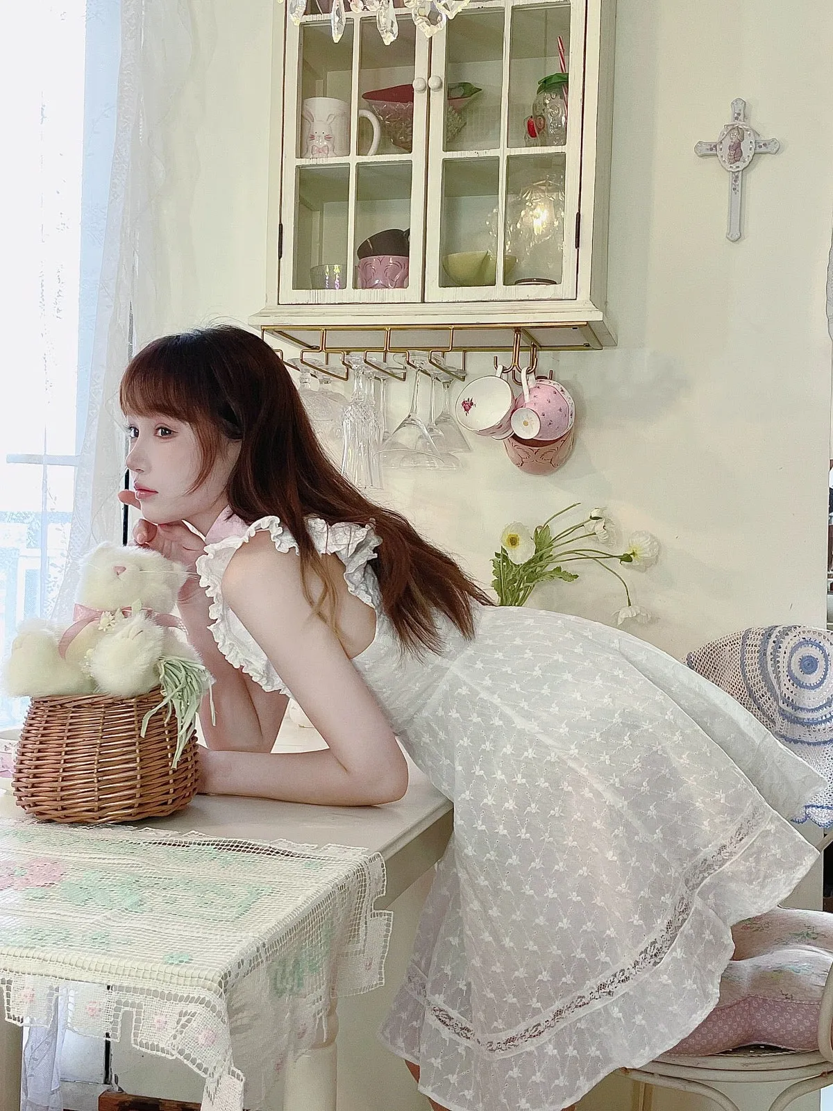 Cottage Angel Cotton Mini Dress