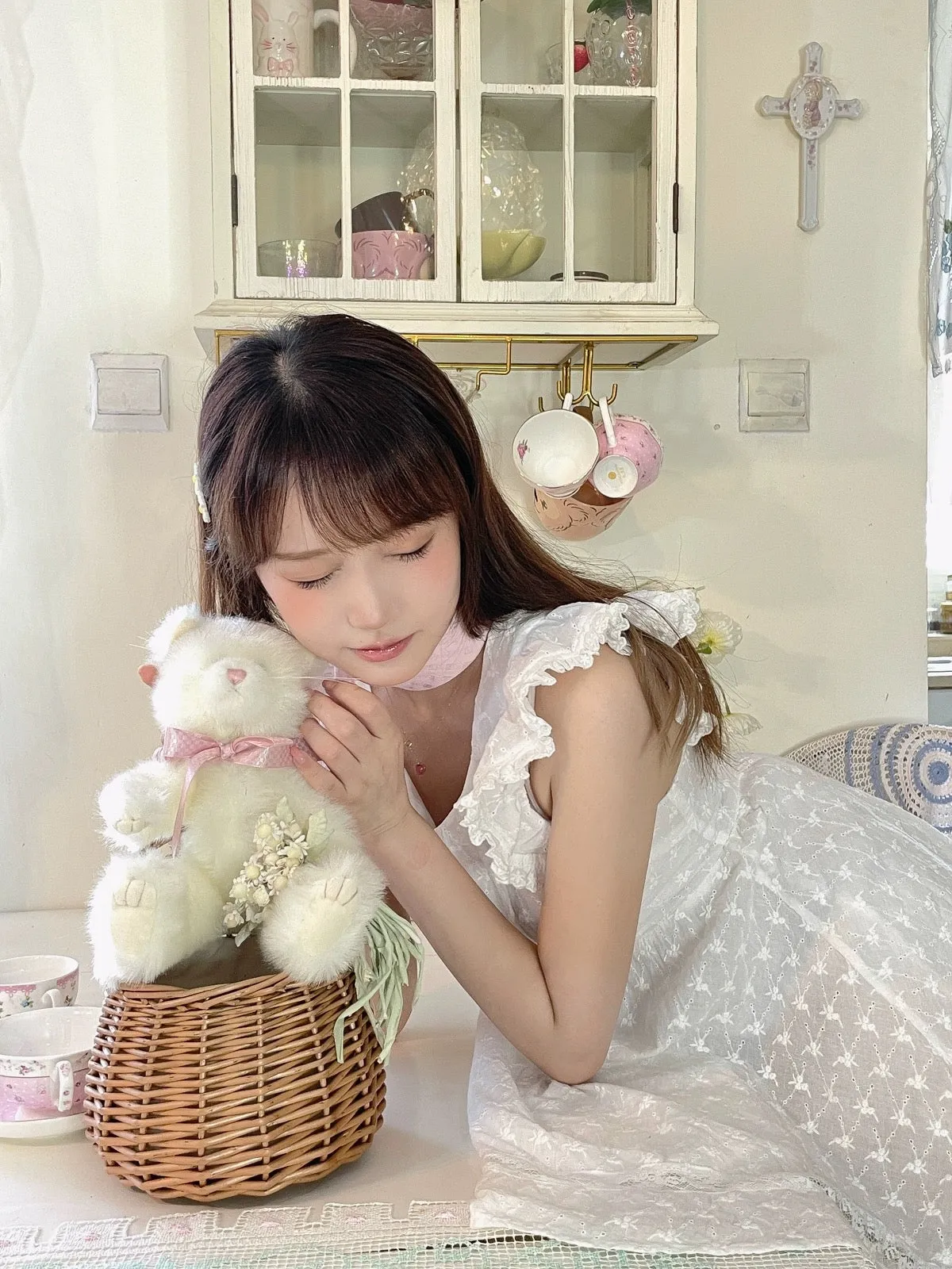 Cottage Angel Cotton Mini Dress