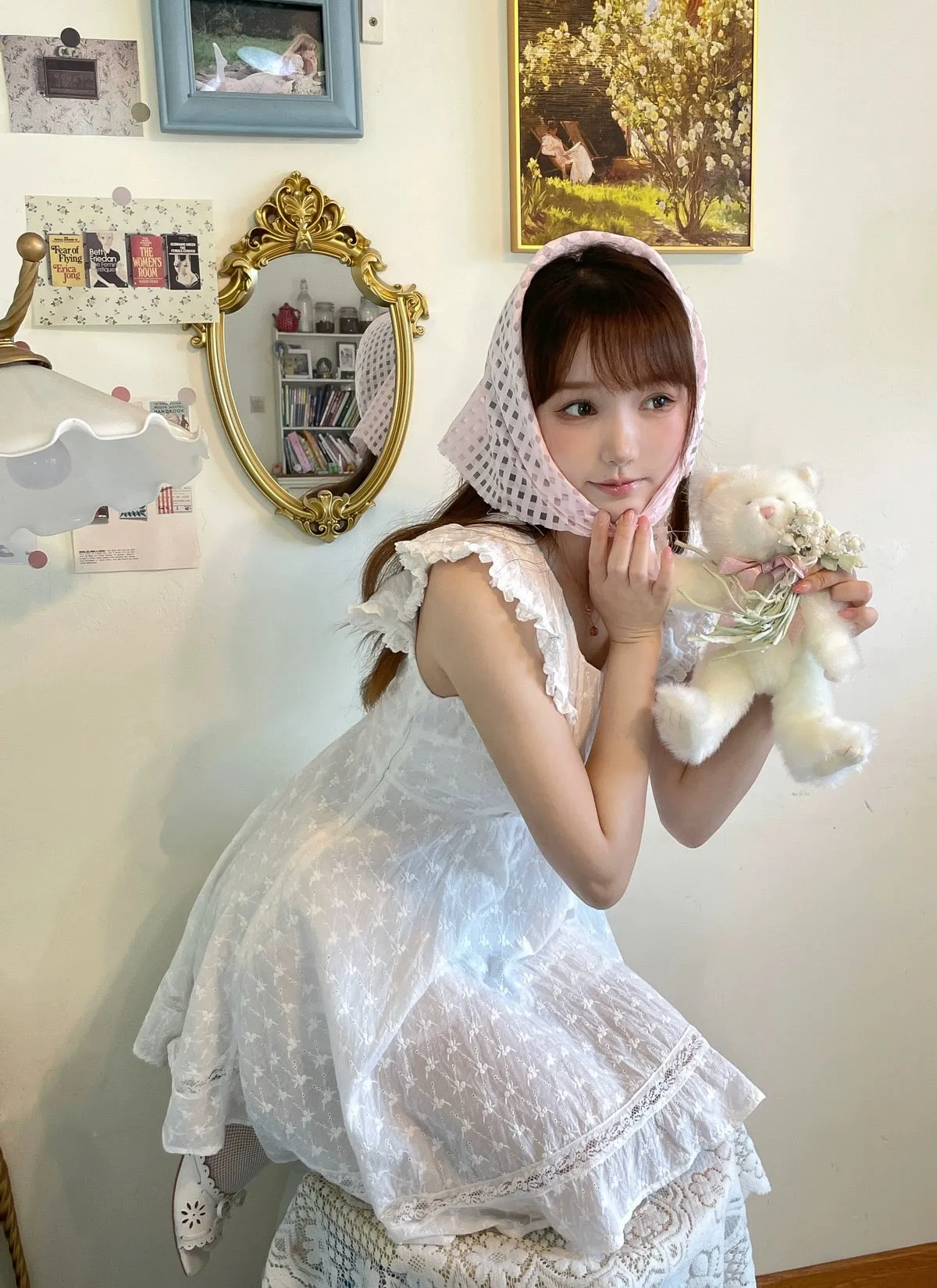 Cottage Angel Cotton Mini Dress