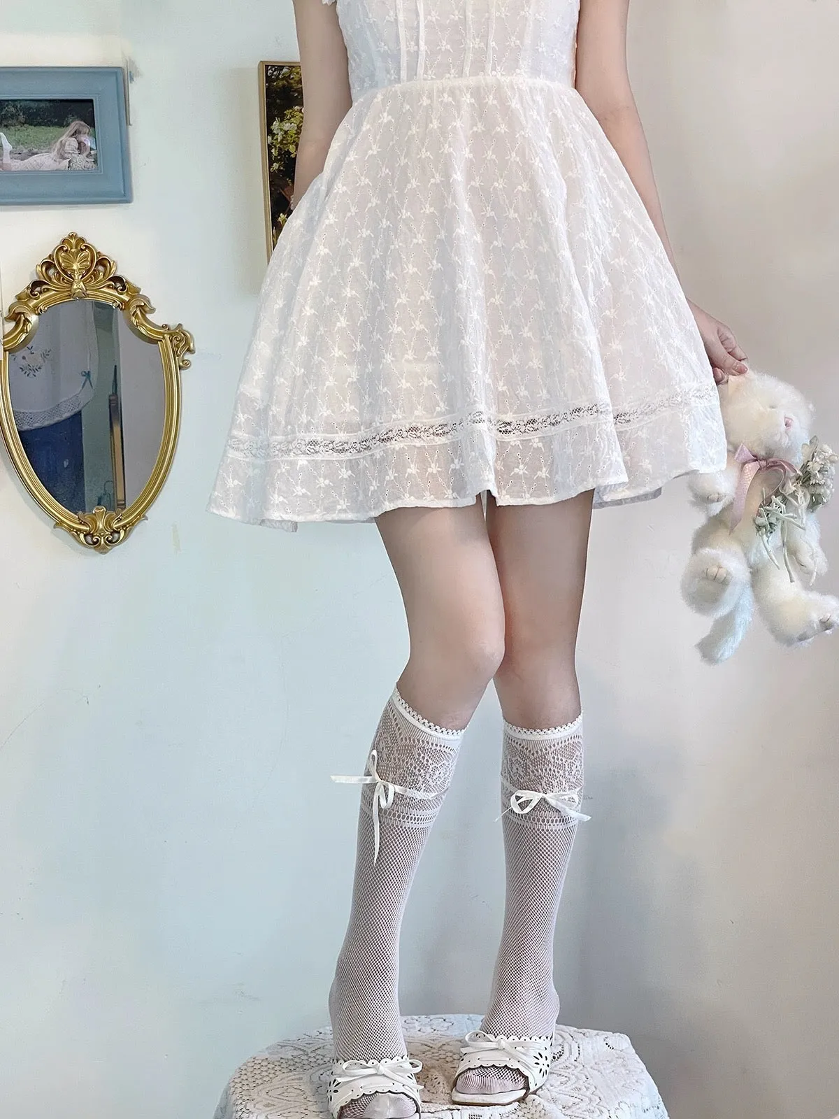 Cottage Angel Cotton Mini Dress