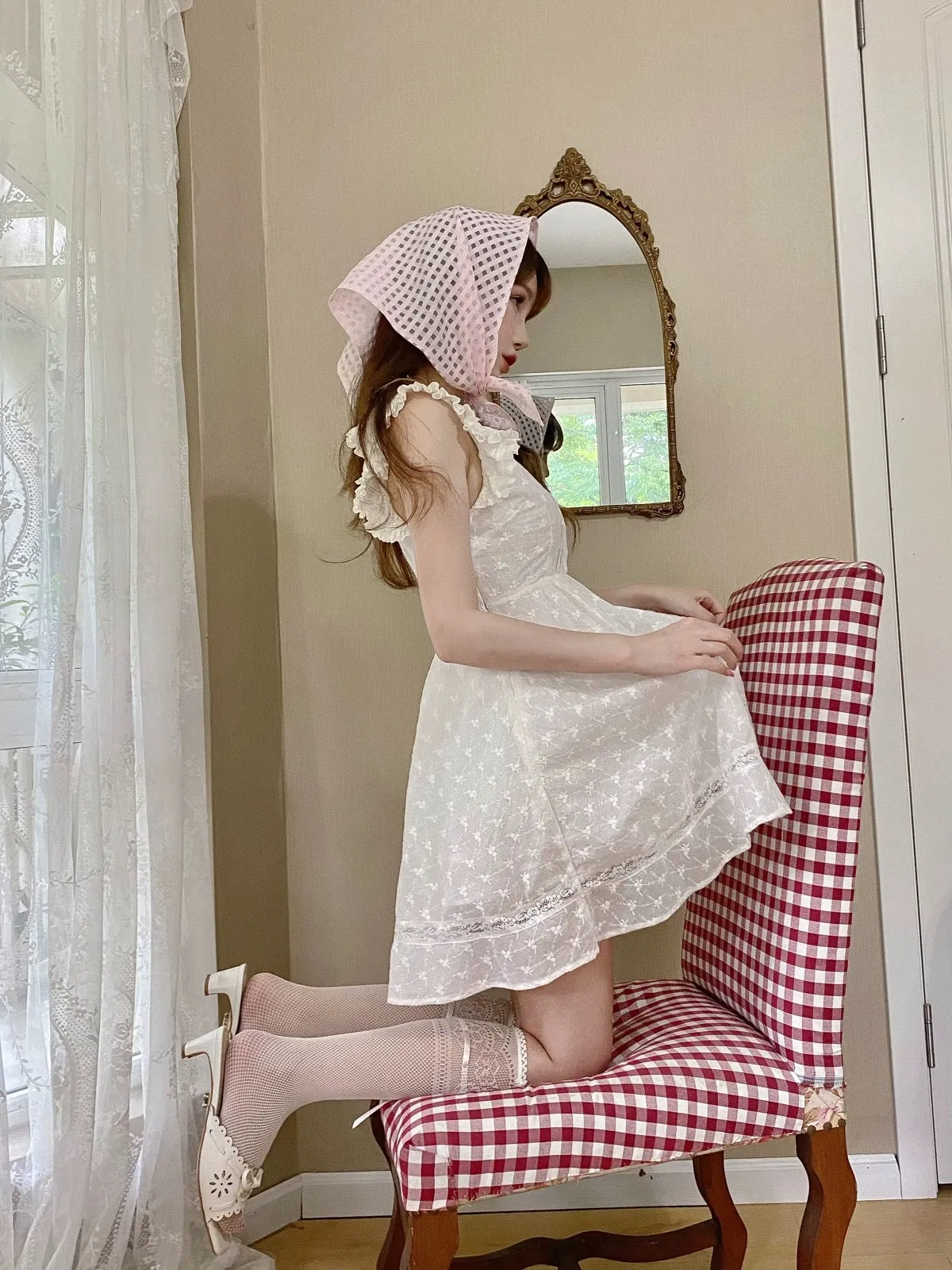 Cottage Angel Cotton Mini Dress