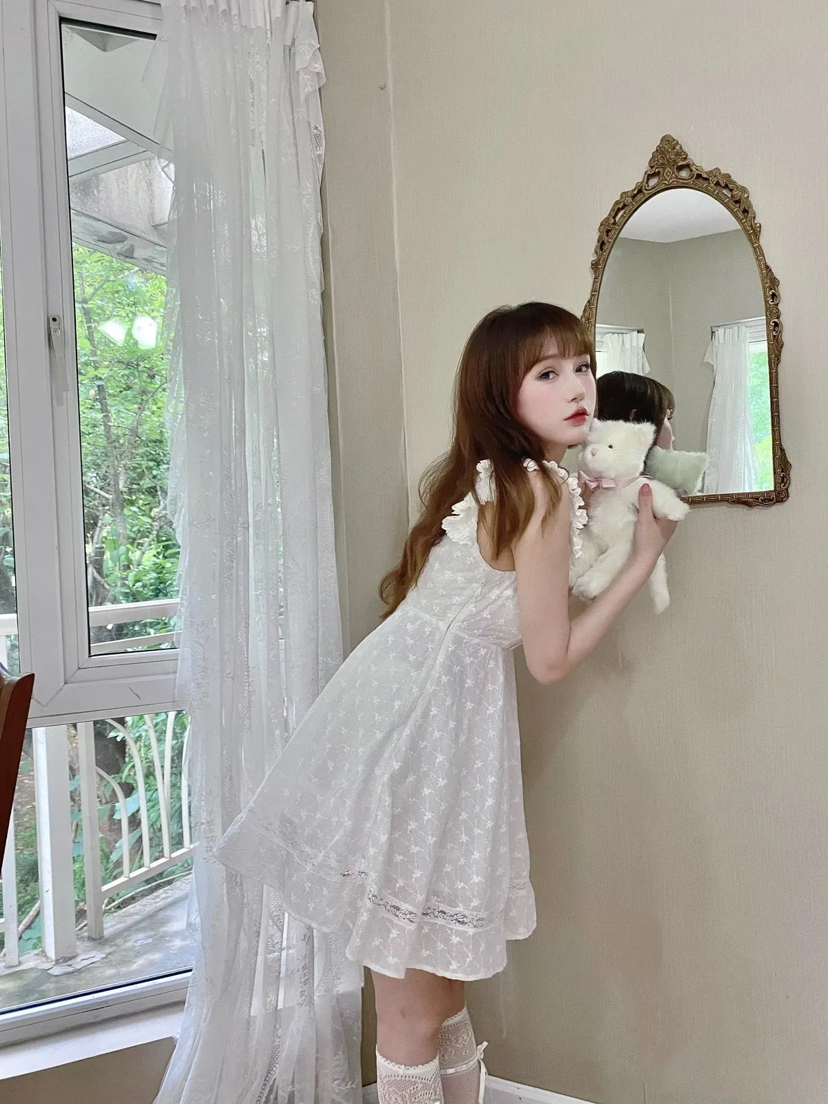 Cottage Angel Cotton Mini Dress