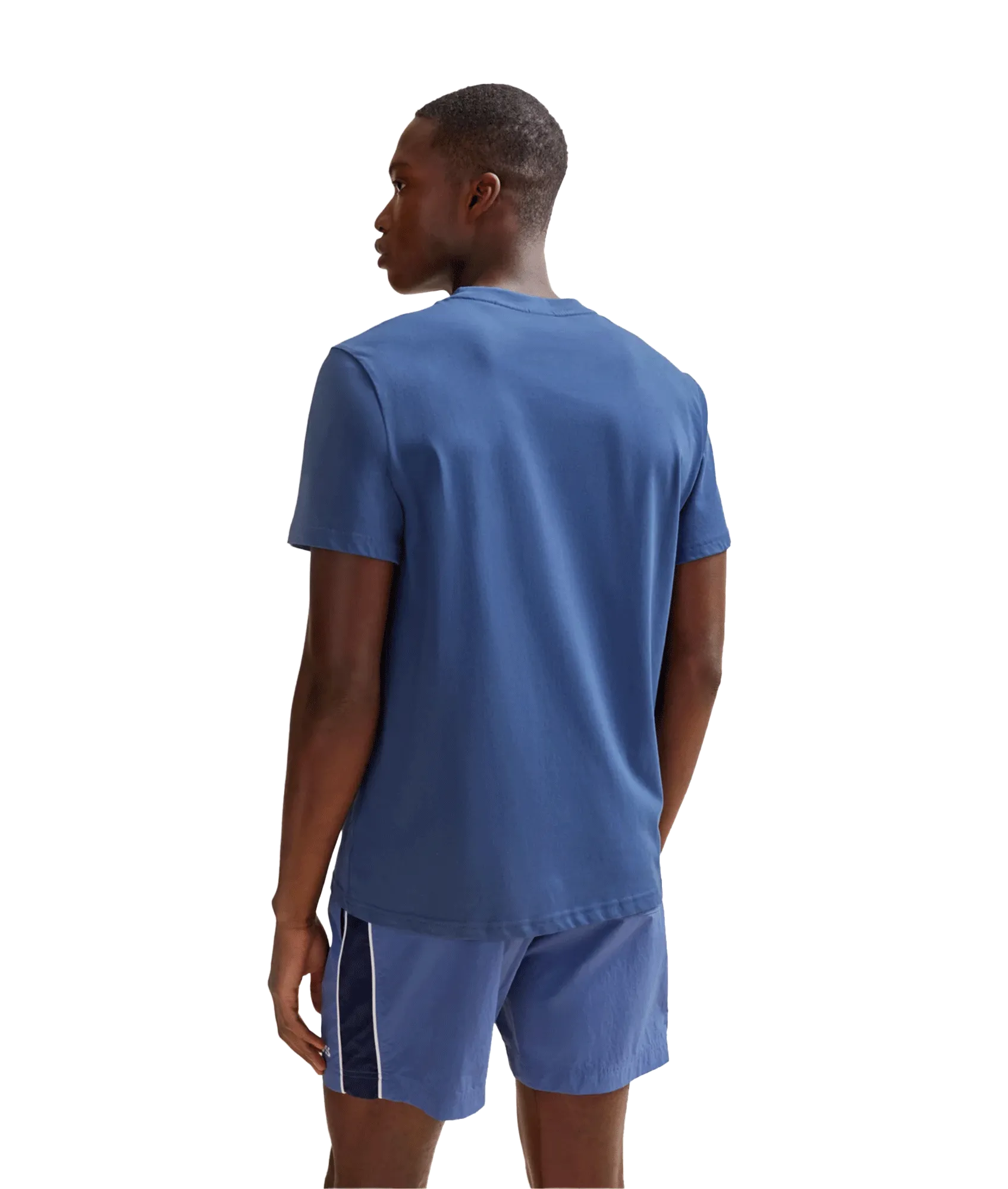 Cotton-jersey Regular-fit T-shirt With Logo Print - Blue