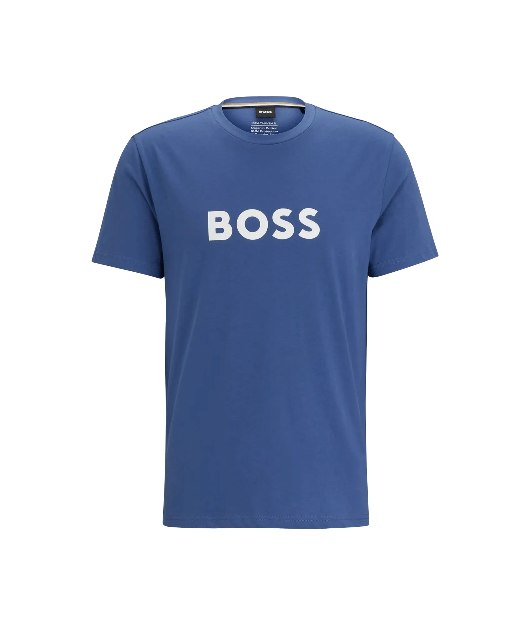 Cotton-jersey Regular-fit T-shirt With Logo Print - Blue